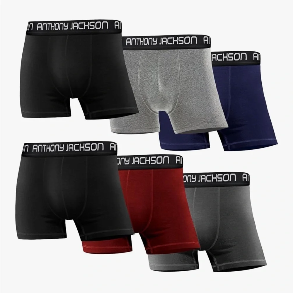 Brand New Anthony Jackson 6-Pack Premium Boxershorts Underwear Breathable Briefs